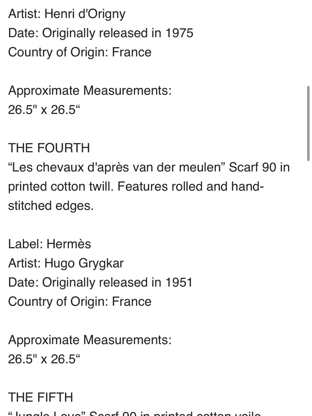 New Hermes Cotton Scarves- Multi Color, Cotton, 26inx26in ( price for 1 scarf!!)